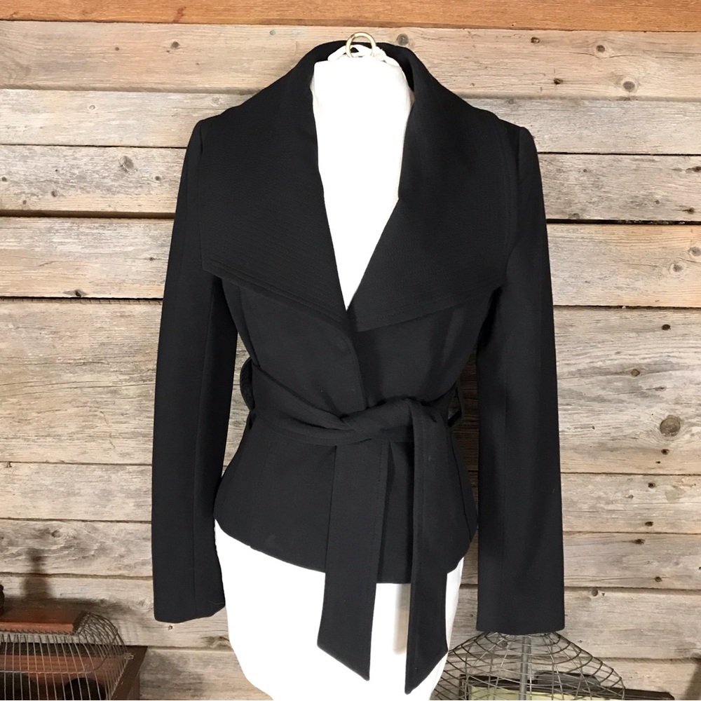 Willi Smith Black Blazer Jacket with wide Quilted Collar